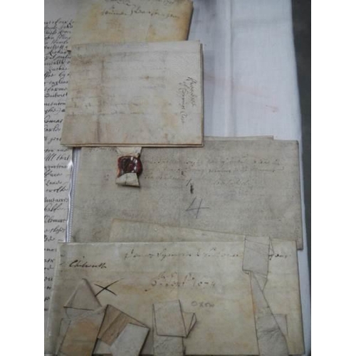 2569 - A collection of 17th century documents including indenture dated 1650.