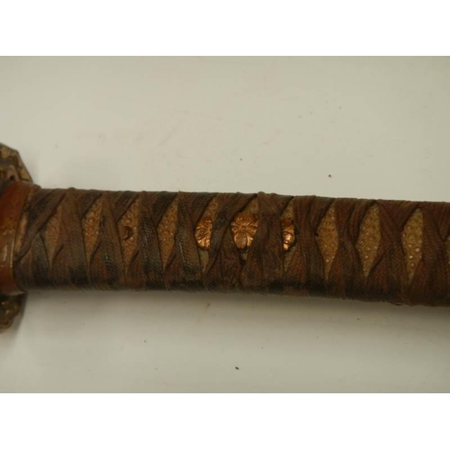 2606 - An early Japanese Samurai sword with shagreen hilt, COLLECT ONLY.