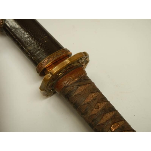 2606 - An early Japanese Samurai sword with shagreen hilt, COLLECT ONLY.