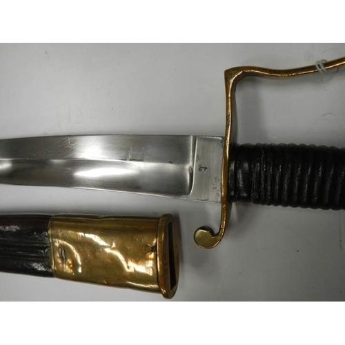 2610 - A Victorian Sabre in leather scabbard, COLLECT ONLY.