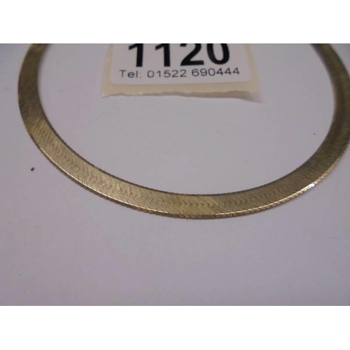 1120 - A 9ct gold necklace, 8.7 grams.