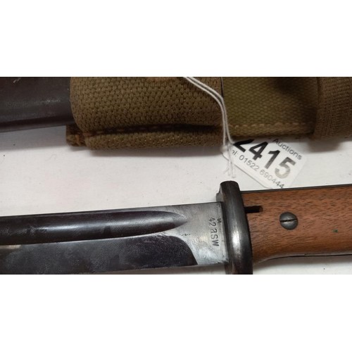 2415 - A German K98 WW2 Coppel combat bayonet.