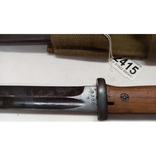 2415 - A German K98 WW2 Coppel combat bayonet.