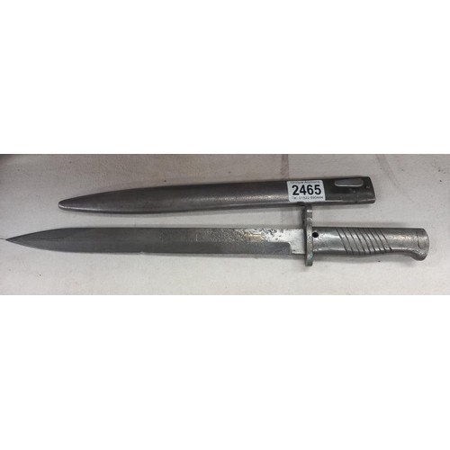 2465 - A German WW1 EB49 all steel Ersate bayonet with scabbard.