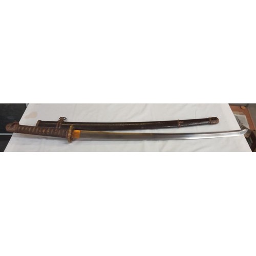 2606 - An early Japanese Samurai sword with shagreen hilt, COLLECT ONLY.