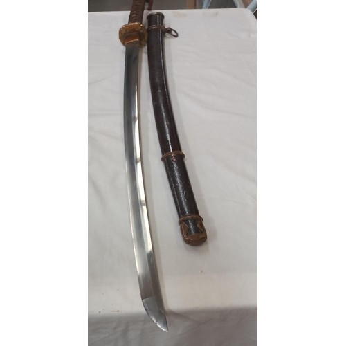 2606 - An early Japanese Samurai sword with shagreen hilt, COLLECT ONLY.