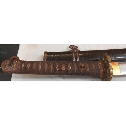 2606 - An early Japanese Samurai sword with shagreen hilt, COLLECT ONLY.