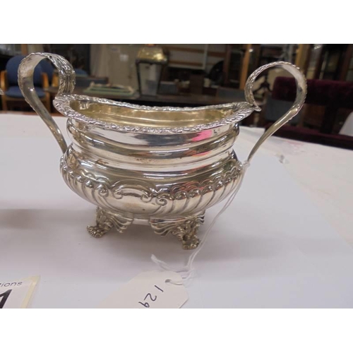 1161 - A silver sugar bowl and milk jug, Goldsmith & Co., Regent Street, 11 ounces.