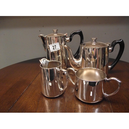 27 - A 4 piece silver plate tea set