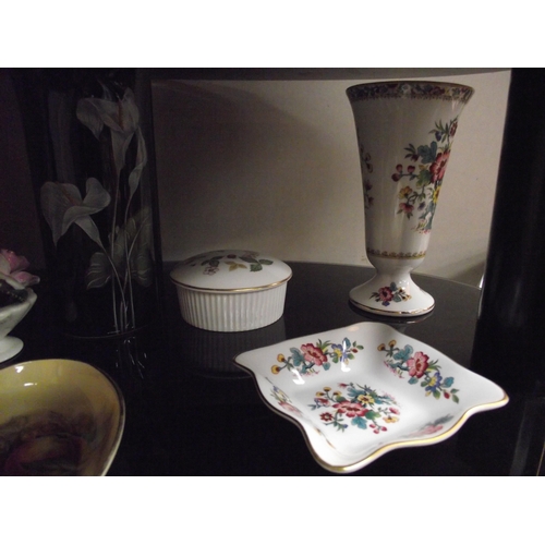 61 - A large Spode bowl, quantity of coalport and Aynsley eyc