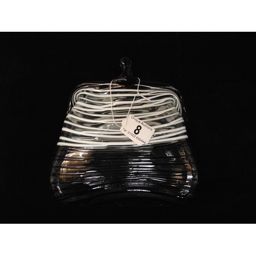 8 - A decorative glass 'handbag'