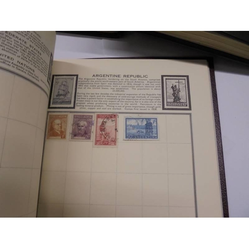 1173 - An album of European stamps and two part albums of world stamps.