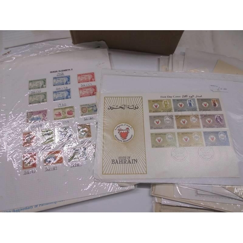 1175 - A box containing a large quantity of mini collections of stamps on sheets from many countries of the... 