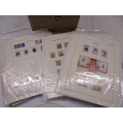 1175 - A box containing a large quantity of mini collections of stamps on sheets from many countries of the... 