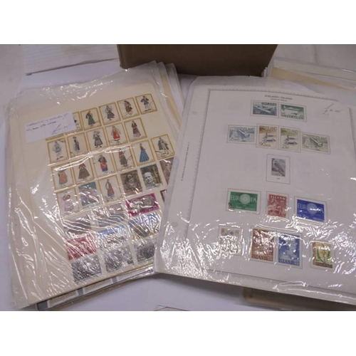 1175 - A box containing a large quantity of mini collections of stamps on sheets from many countries of the... 