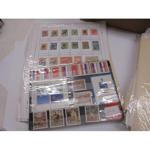 1175 - A box containing a large quantity of mini collections of stamps on sheets from many countries of the... 