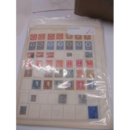 1175 - A box containing a large quantity of mini collections of stamps on sheets from many countries of the... 