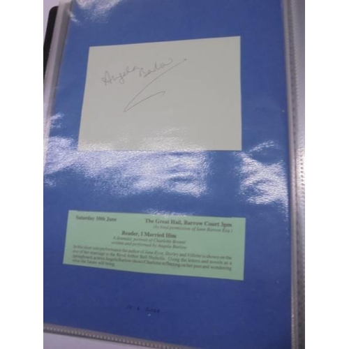 1176 - A collection of autographs including 2 x Joanna Lumley, Peter Mandelson, Liam Fox etc.,