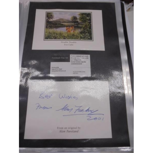 1176 - A collection of autographs including 2 x Joanna Lumley, Peter Mandelson, Liam Fox etc.,