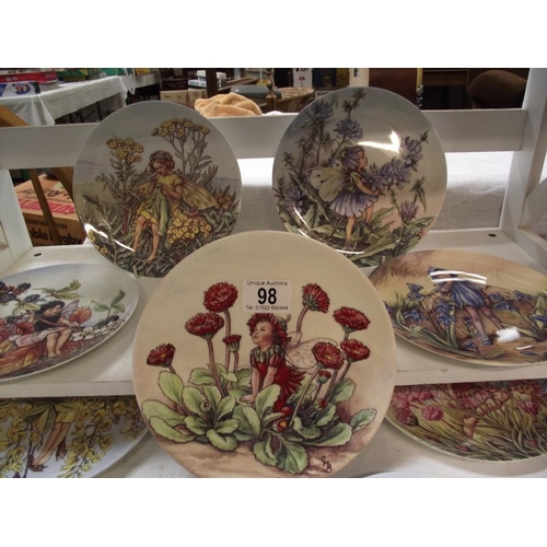 98 - A set of 12 cicely Mary barker fairy plates