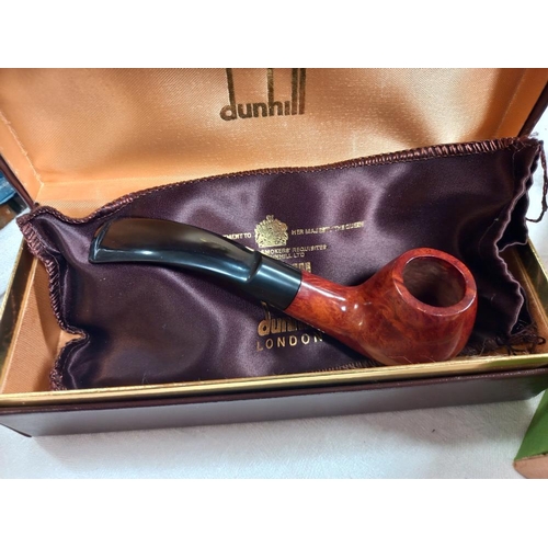 200 - 2 Dunhill pipes in boxes & an empty box