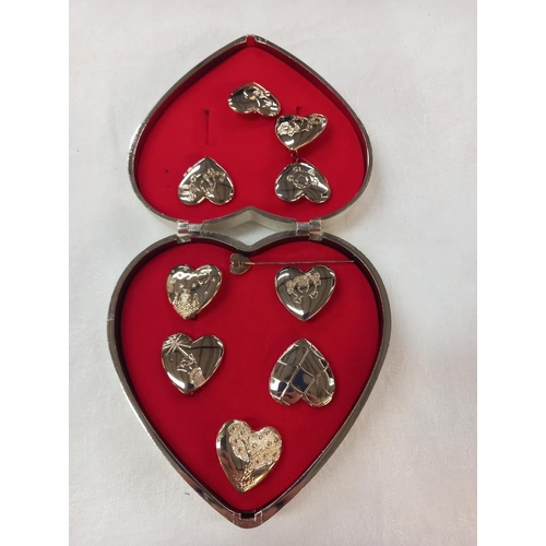 212 - 2 heart shaped boxes of Variety Club International pin badges