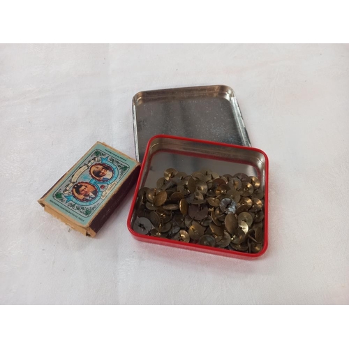 217 - A vintage boxed Lotus pearls with silver clasp & a quantity of vintage tins & Ronson lighter boxes