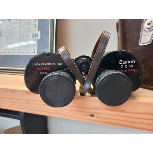 243 - A vintage Canon 7 x 50 binoculars