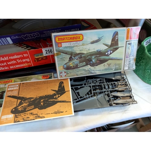 257 - 3 boxed Matchbox aircraft kits (completeness unknown)