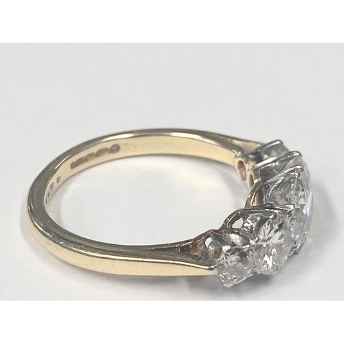 1100E - An 18ct 5 stone ring set early round brilliant/old cut diamonds, estimated diamond weight 4.25 metri... 