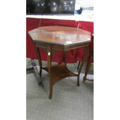 1509 - An octagonal inlaid occasional table, COLLECT ONLY.