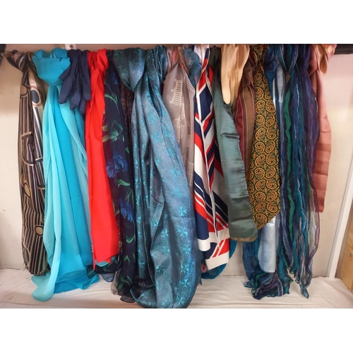 268 - A good lot of headscarves etc including silk examples (heads not included)