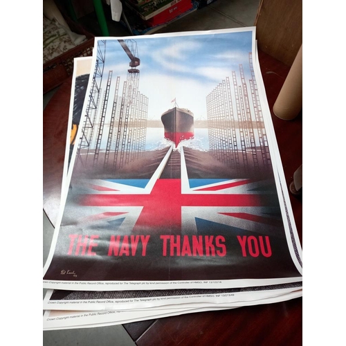 281 - A quantity of replica wartime posters - 'Come to the Factories', 'Keep Mum', 'The Navy Thanks You', ... 