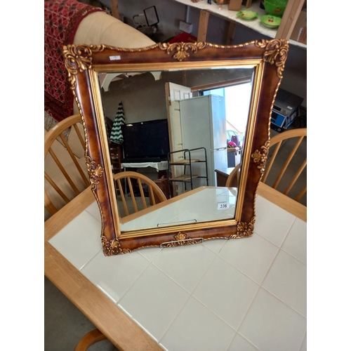 336 - An ormalu gilt framed bevel edge mirror COLLECT ONLY