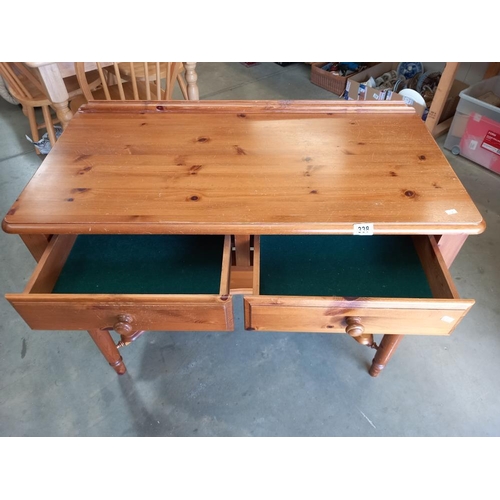 338 - A solid pine 2 drawer wash stand COLLECT ONLY