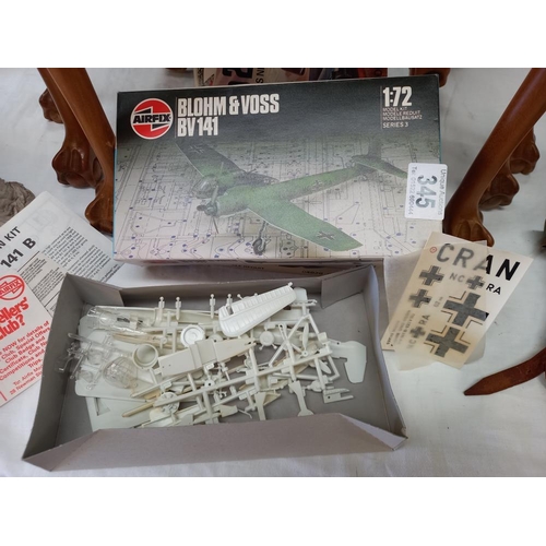 345 - 3 vintage Airfix model aircraft kits