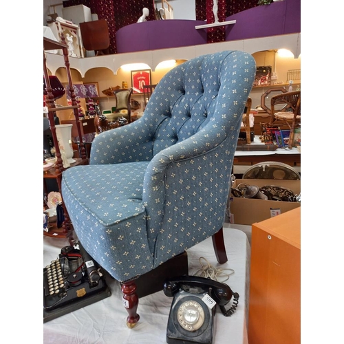 351 - A repro bedroom/library chair COLLECT ONLY