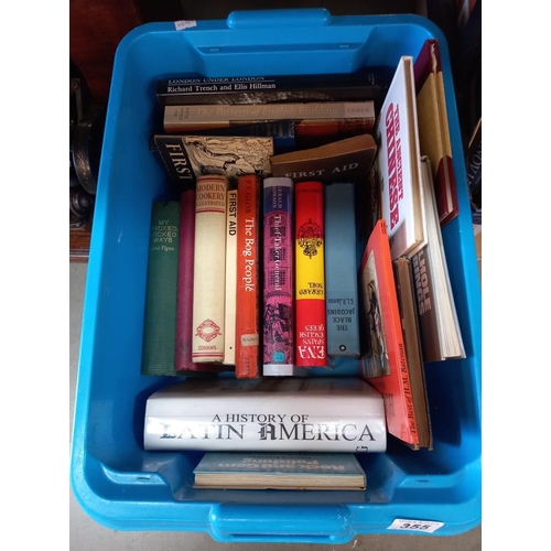 355 - 2 boxes of assorted books COLLECT ONLY