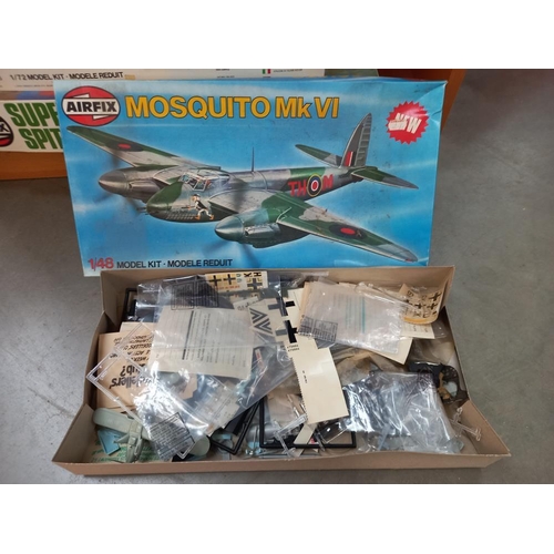 358 - 3 vintage model aircraft kits, 1 box is completeness unknown