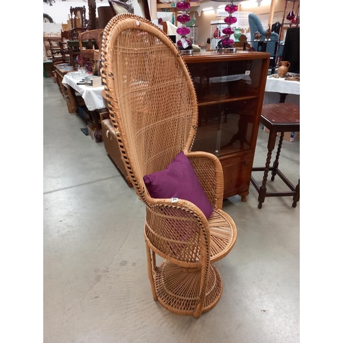 376 - A bamboo/cane Peacock chair COLLECT ONLY