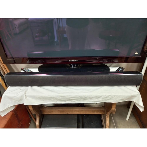 388 - A Samsung TV and Goodmans soundbar etc. COLLECT ONLY