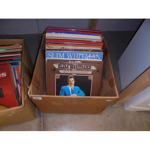 31 - Two boxes of LP records, COLLECT ONLY