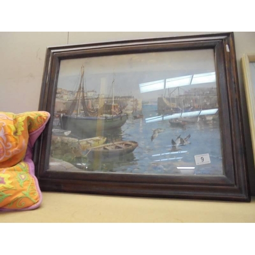 9 - Two framed and glazed Vernon Ward nautical prints. COLLECT ONLY.