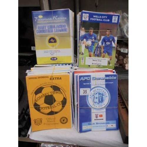 35 - A large quantity of football programmes.