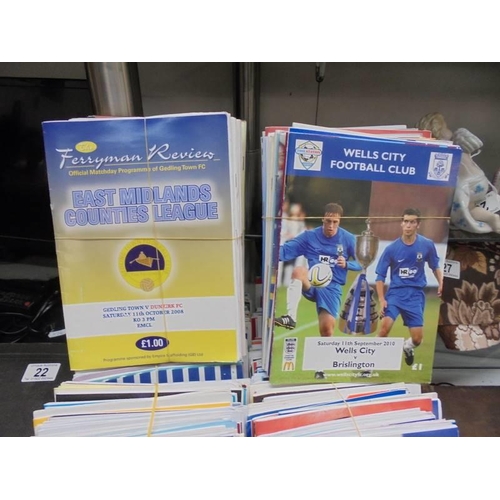 35 - A large quantity of football programmes.