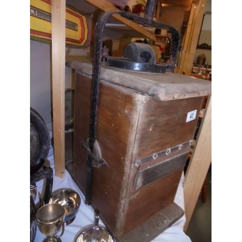 43 - An early 20th century wooden vacuum cleaner. COLLECT ONLY.