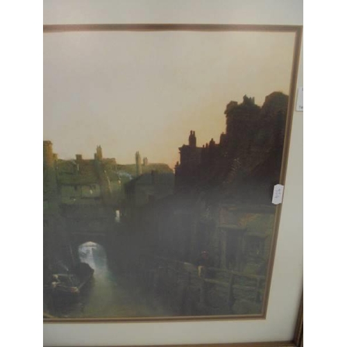 47 - A gilt framed and glazed print of Lincoln on the Brayford 72 x 55 cm, COLLECT ONLY.