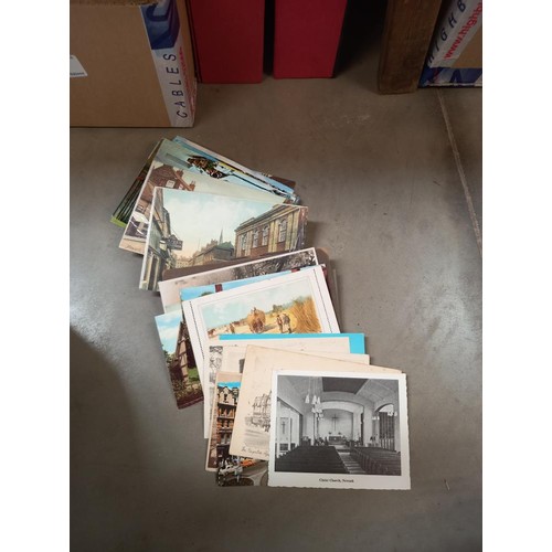 87 - A box of Ephemeral, postcards, cigarette cards etc.