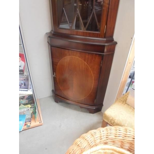 78 - A mahogany corner cabinet, COLLECT ONLY.