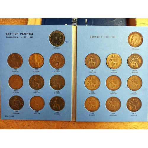 1087 - Four albums of GB pennies, vols 1-4,